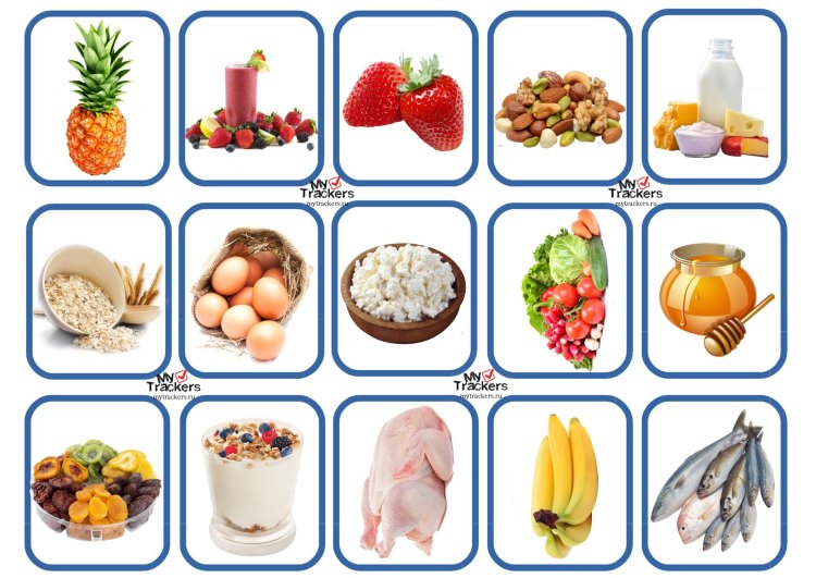 Food cards for children