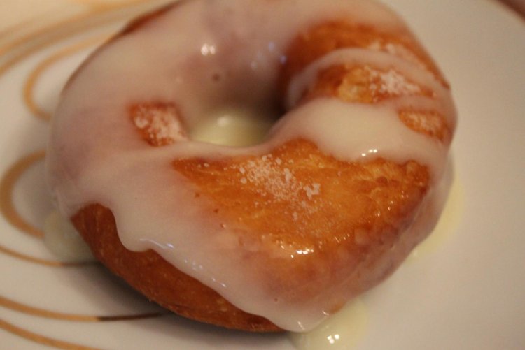 Donut with leaking condensed milk