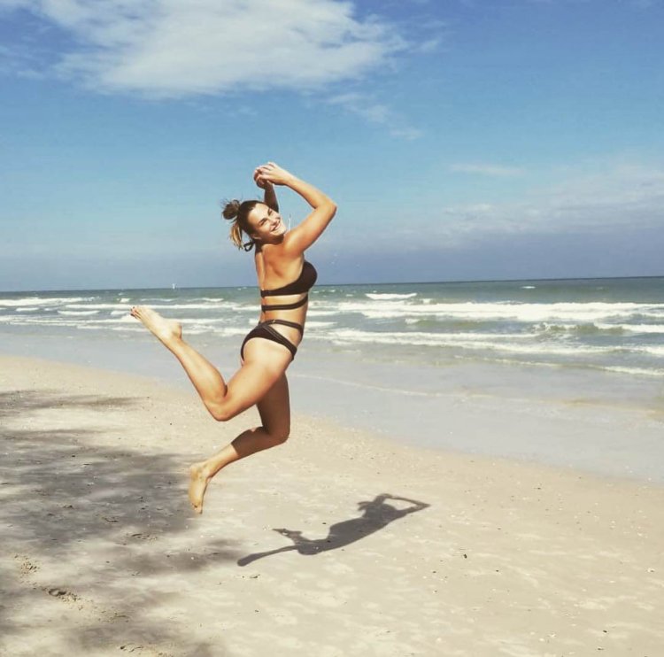 Arina Sobolenko in a swimsuit