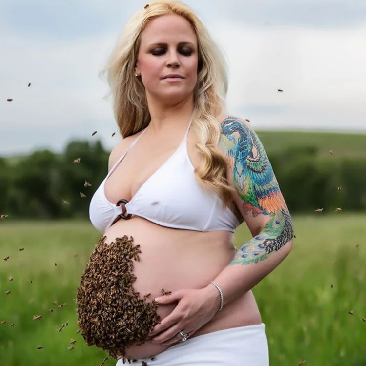 Bethany karulak-baker photoshoot with bees