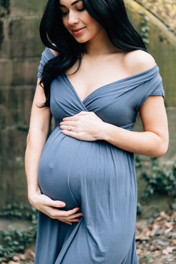 Pregnant fashion model