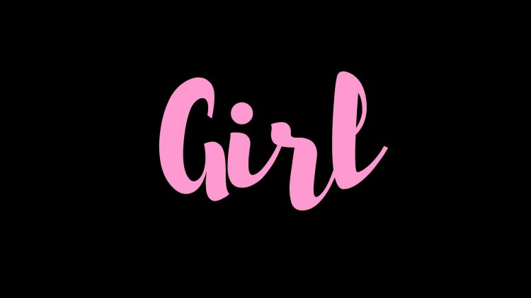 Pink inscription on a black background