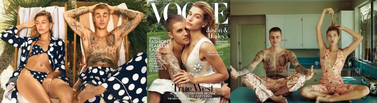 Hailey and Justin Bieber for Vogue