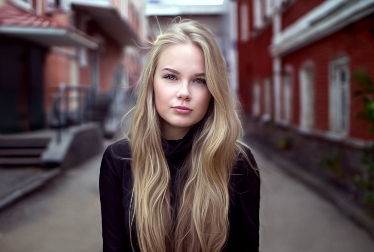 Portrait of a blonde