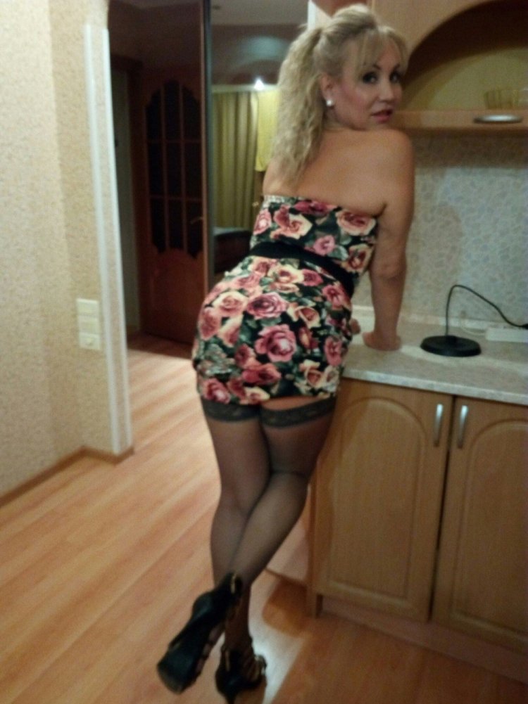 Russian mature in dress