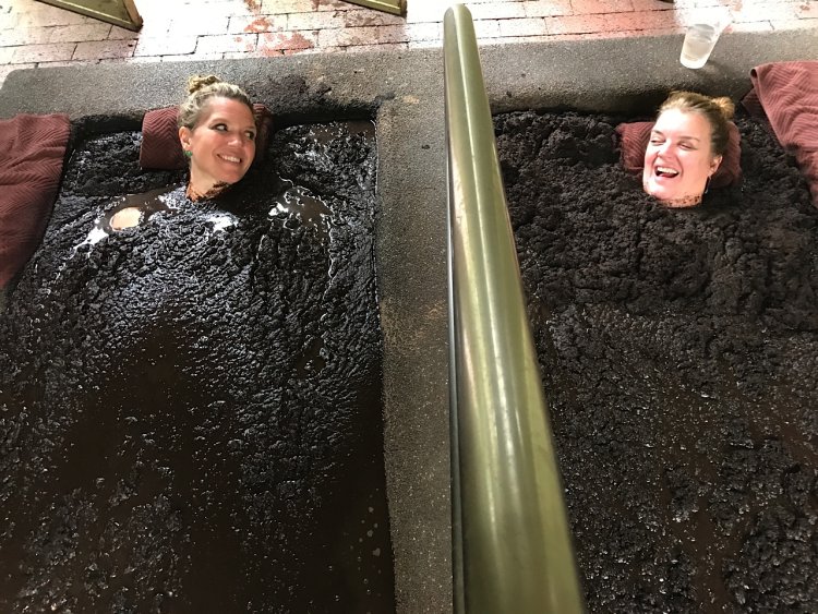 Baba bathes in manure