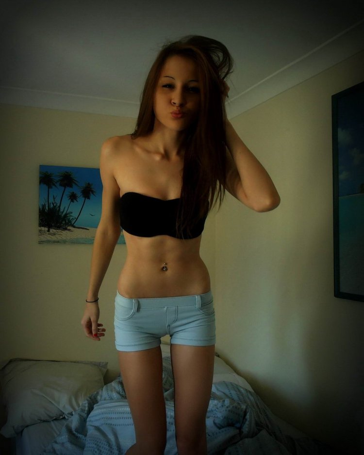 Teen girl slim homemade