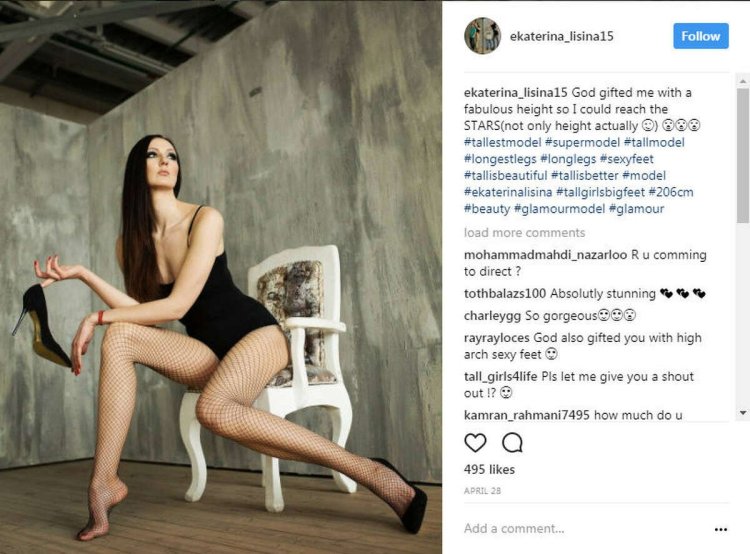 Supermodel Ekaterina Lisina