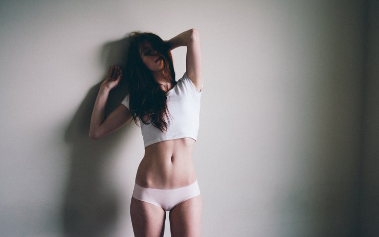 Slim girls in panties