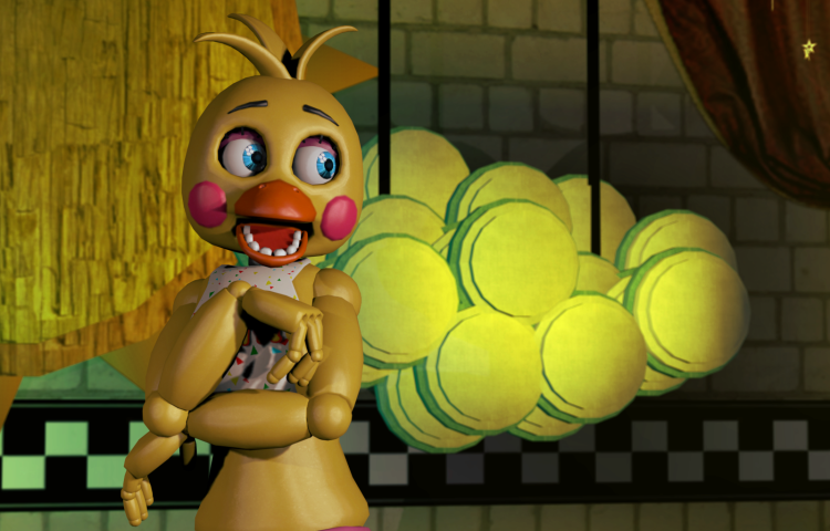 Freddy and chick and that chick and that Bonnie