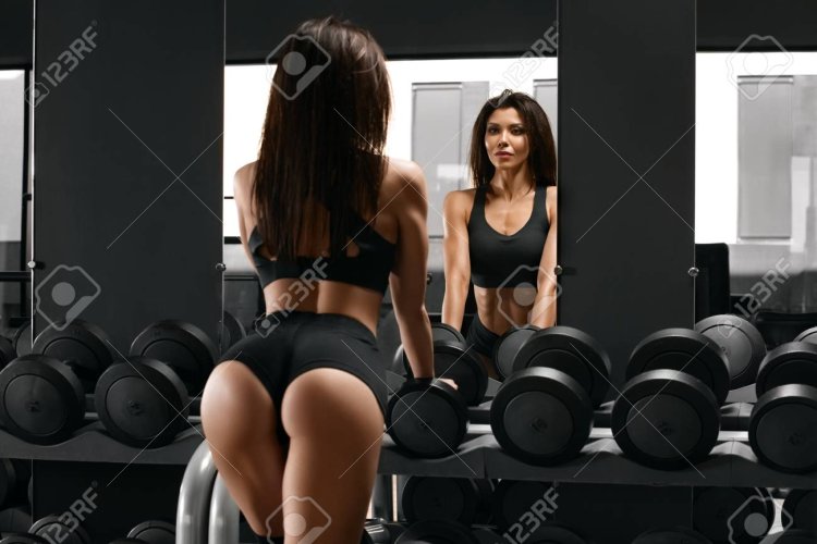 Fat girls in the gym in thongs