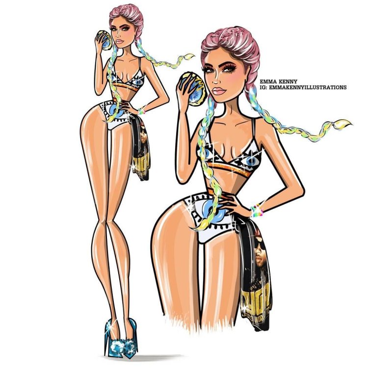 Fashion Kylie illustration