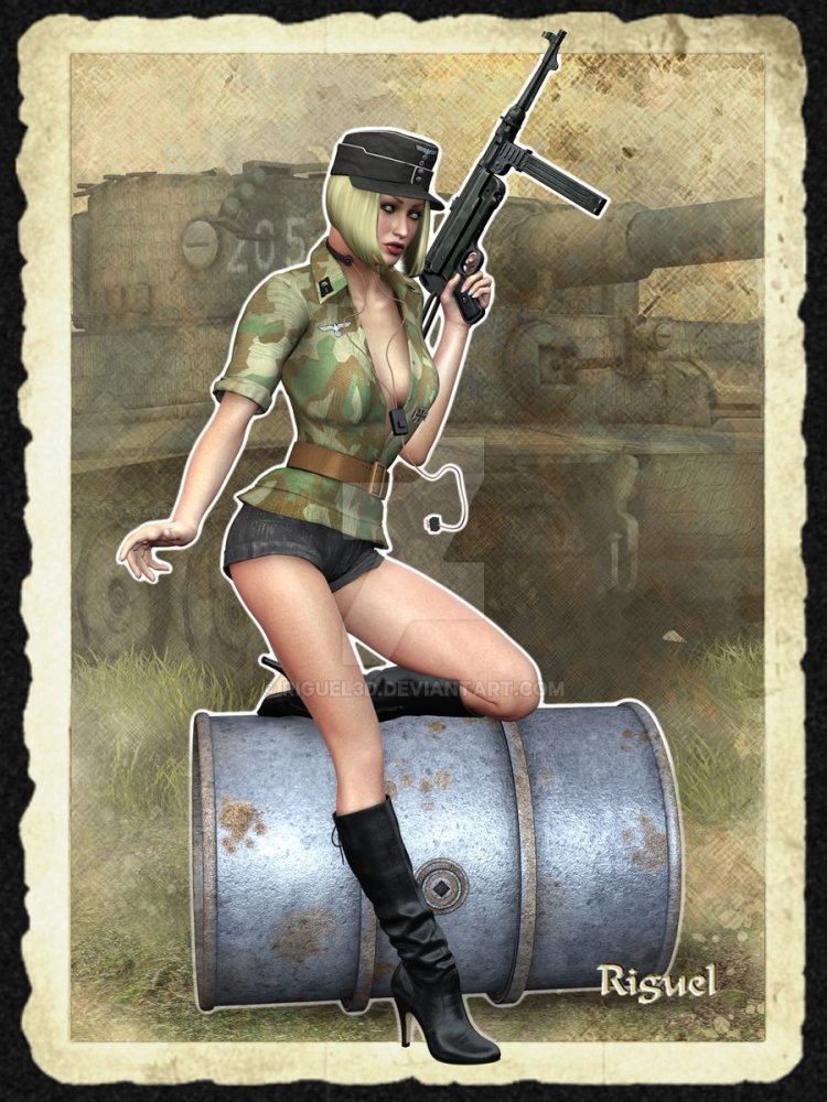3d WWII girl Riguel Riguel