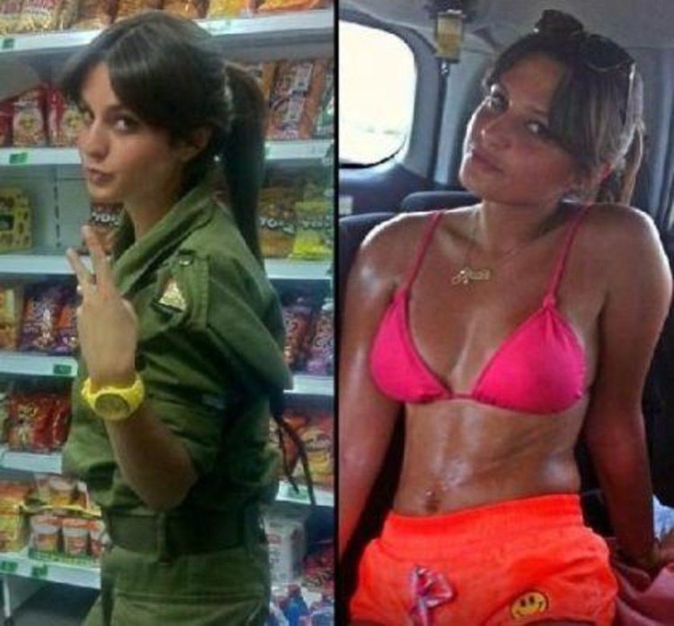Israeli girls in the army in lingerie