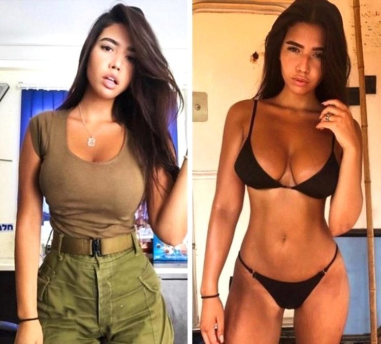Israeli army girls in swimsuits