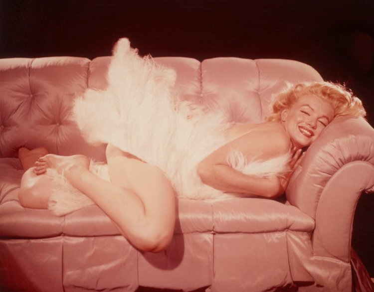 Marilyn Monroe on Red Velvet