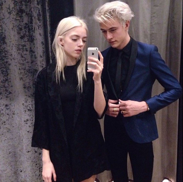 Lucky Blue Smith with sister