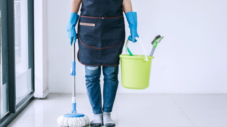 Cleaning lady picture