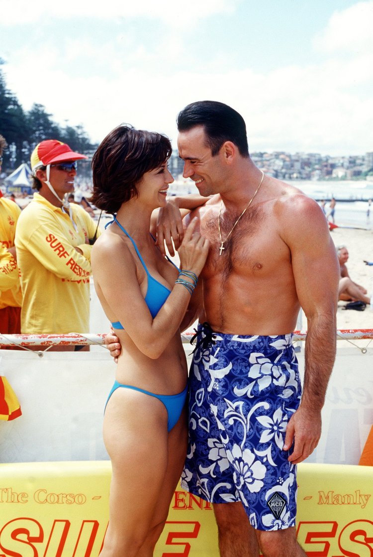 Catherine Bell Blue Bikini Jag