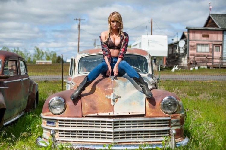 Bikini girl with boyfriend