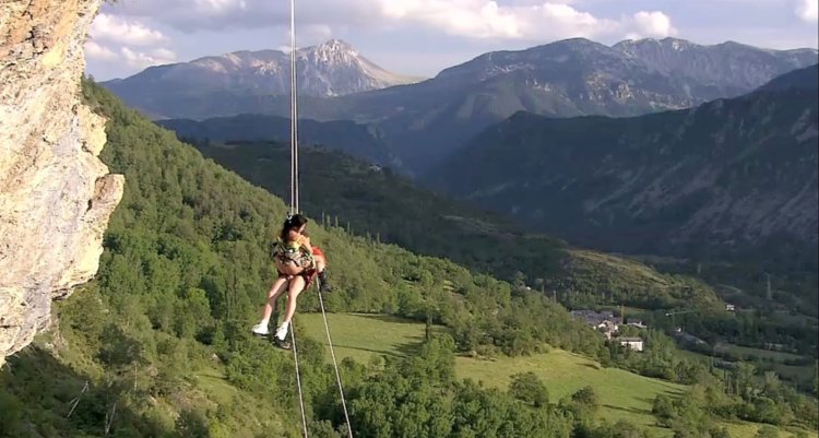 Fucking in the mountains with a climber