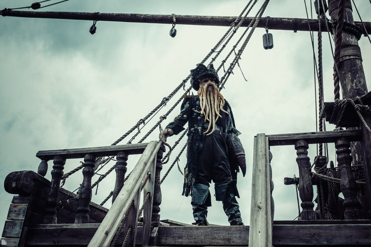 Captain Jack Sparrow and Davy Jones