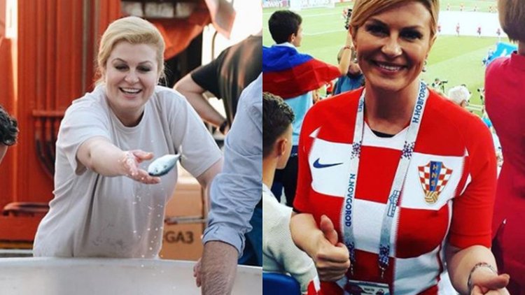 Croatian President Kolinda in his youth