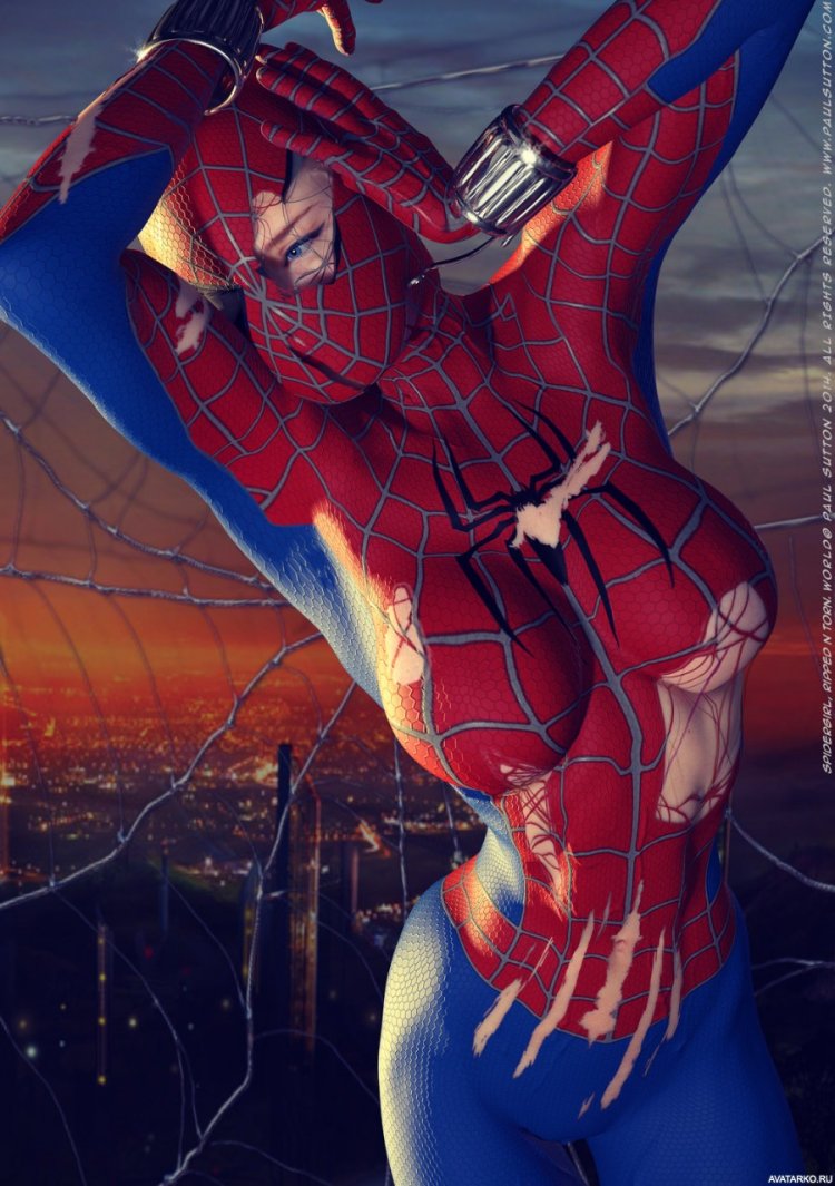 Spider girl with big breasts