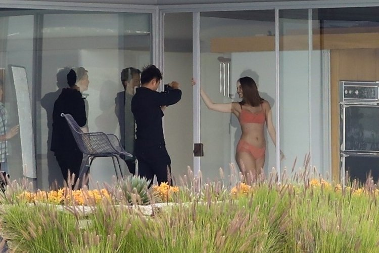 Barbara Palvin in a paparazzi swimsuit