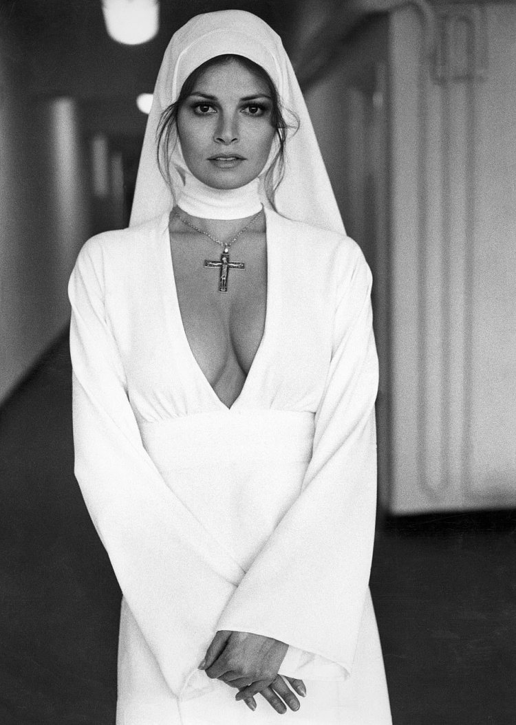 Raquel Welch as a young nun