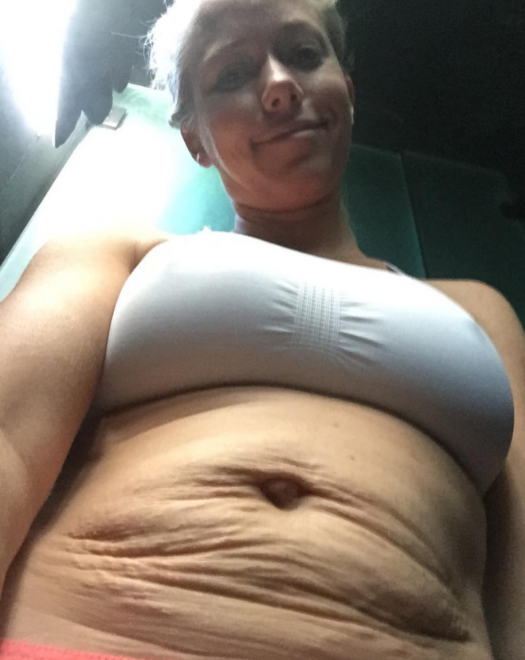 Elderly women in bathing suits