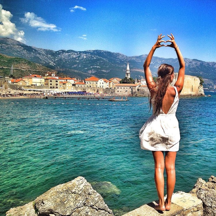 At sea Montenegro girl