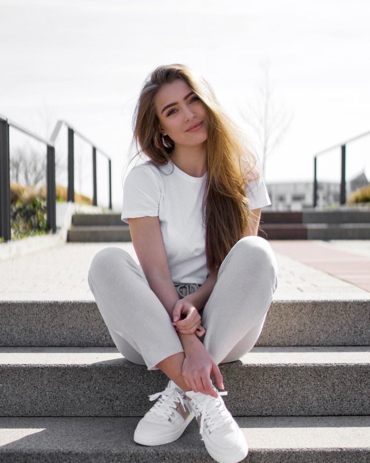 Anna von Klinski in a dress