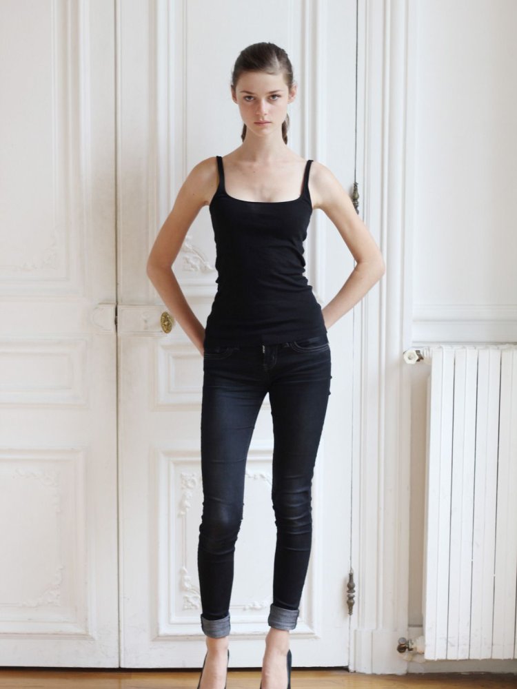 Inflated breasts of a woman