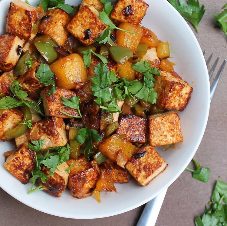 Tofu with mango