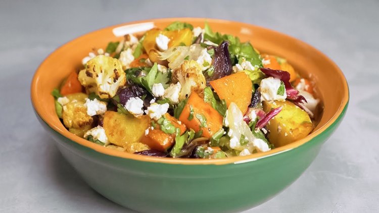 Baked vegetable salad