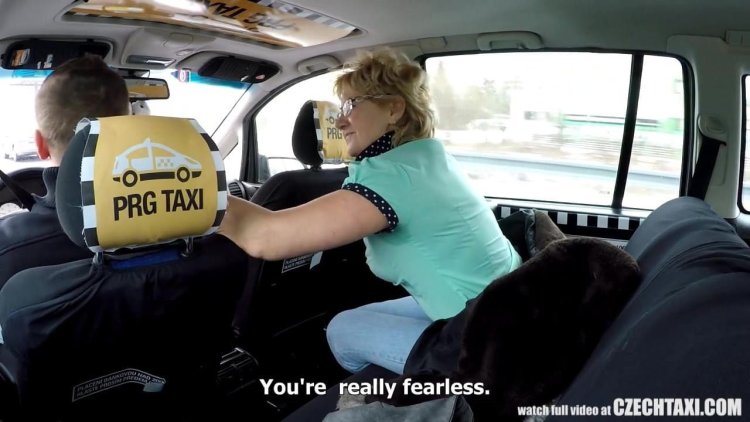 Mature blonde fake taxi