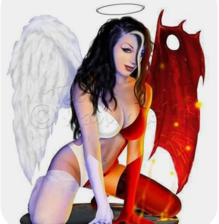 The girl is an angel