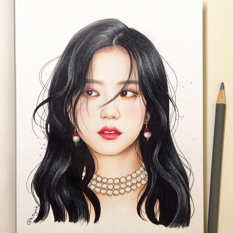 Black Pink Jisoo drawings