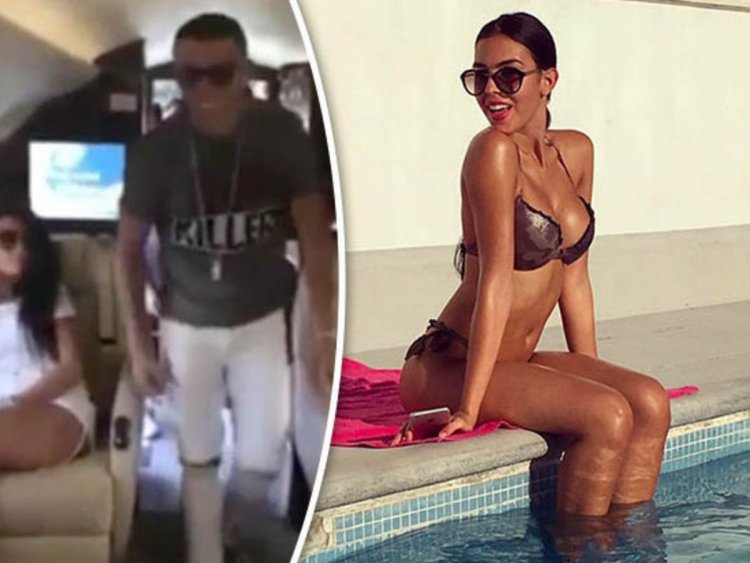 Georgina Rodriguez on a plane