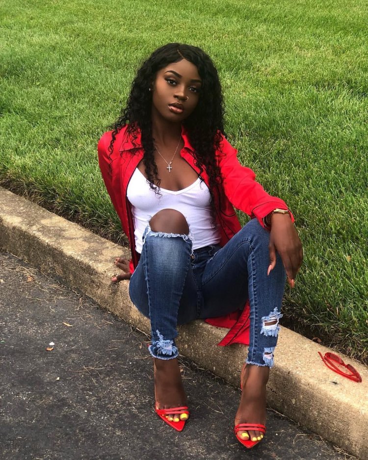 Black girls in jeans