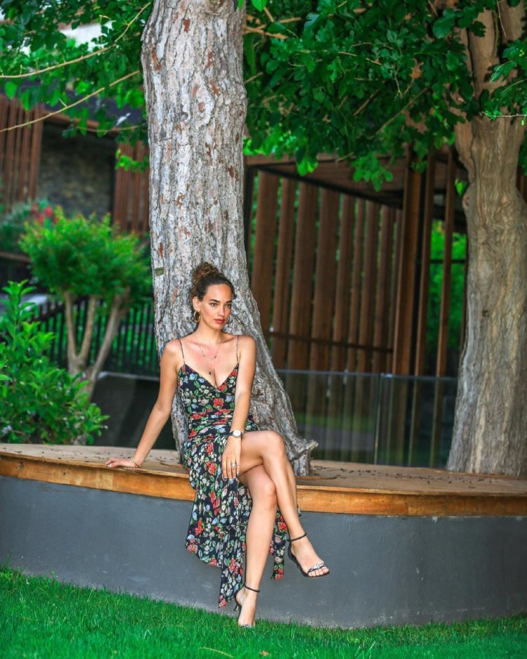 Seda Bakan in a swimsuit