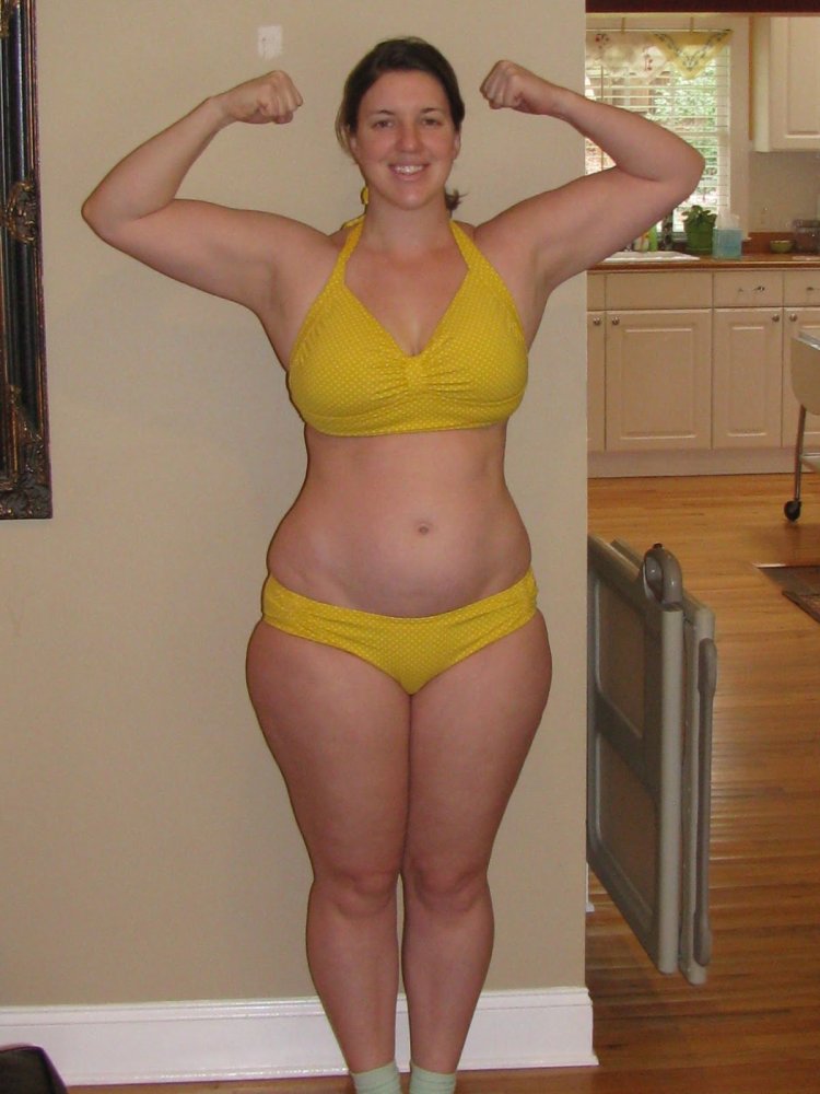 Plump woman on social media