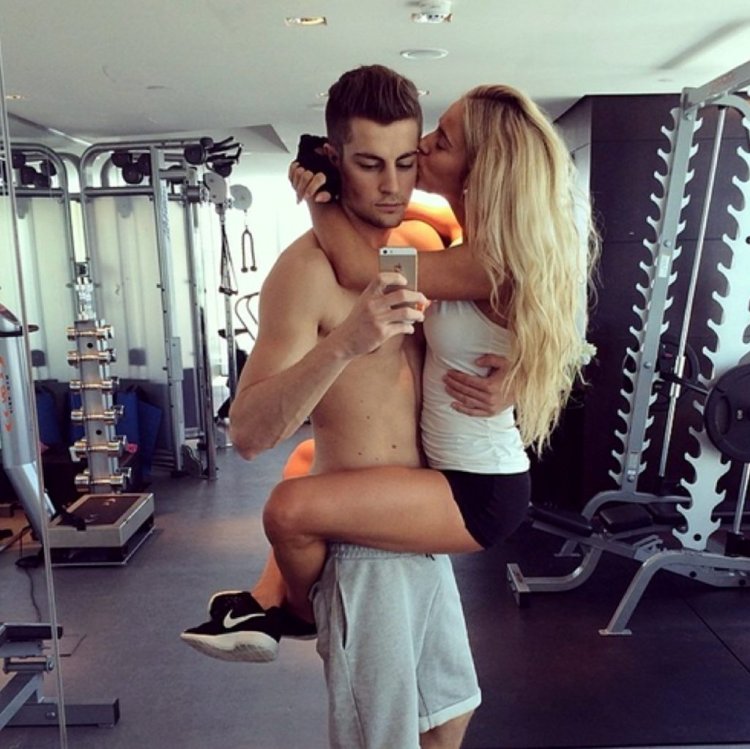 Sports couple selfie