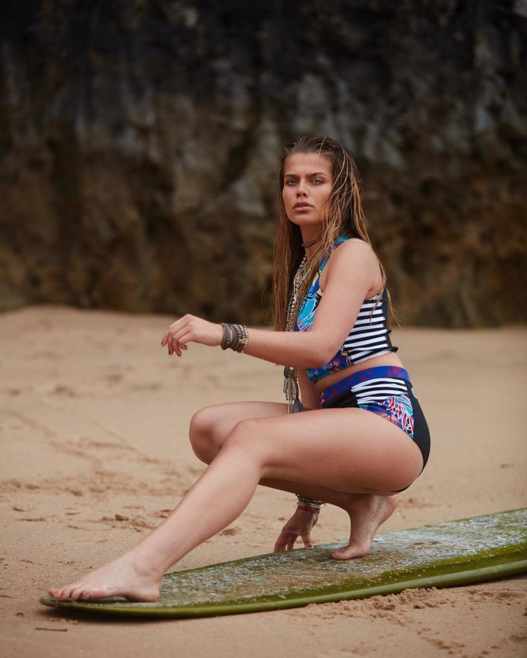 Ronja Manfredsson in a swimsuit