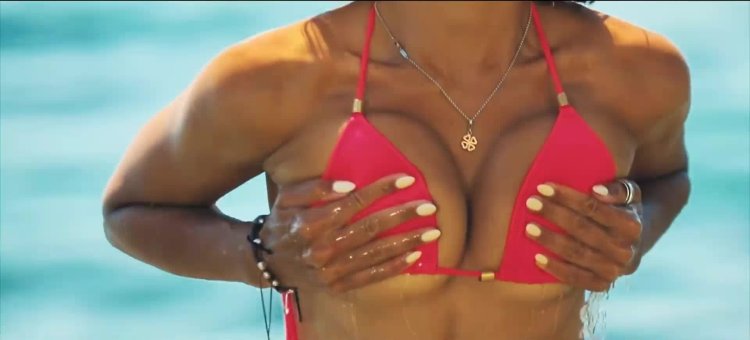 Alina Astrovskaya in a bathing suit breasts