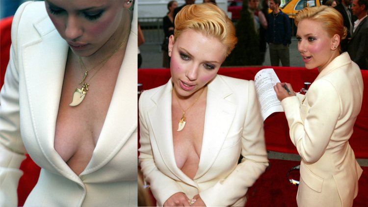 Scarlett johansson open neckline