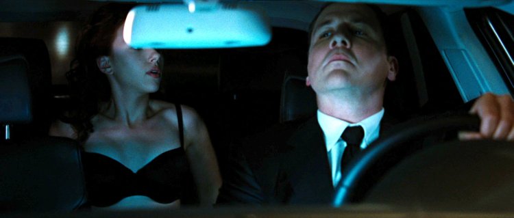 Scarlett Johansson Iron Man 2 in the car