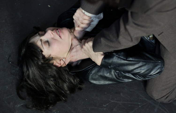 Female strangling choking