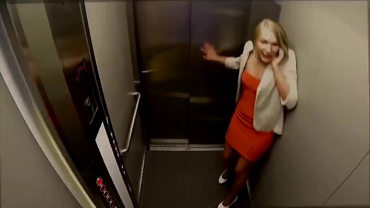 Girl in the elevator